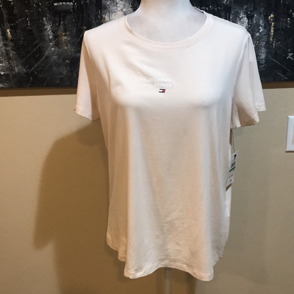 Tommy Hilfiger Sport Logo Short Sleeved Cotton Blend T-Shirt-Size L